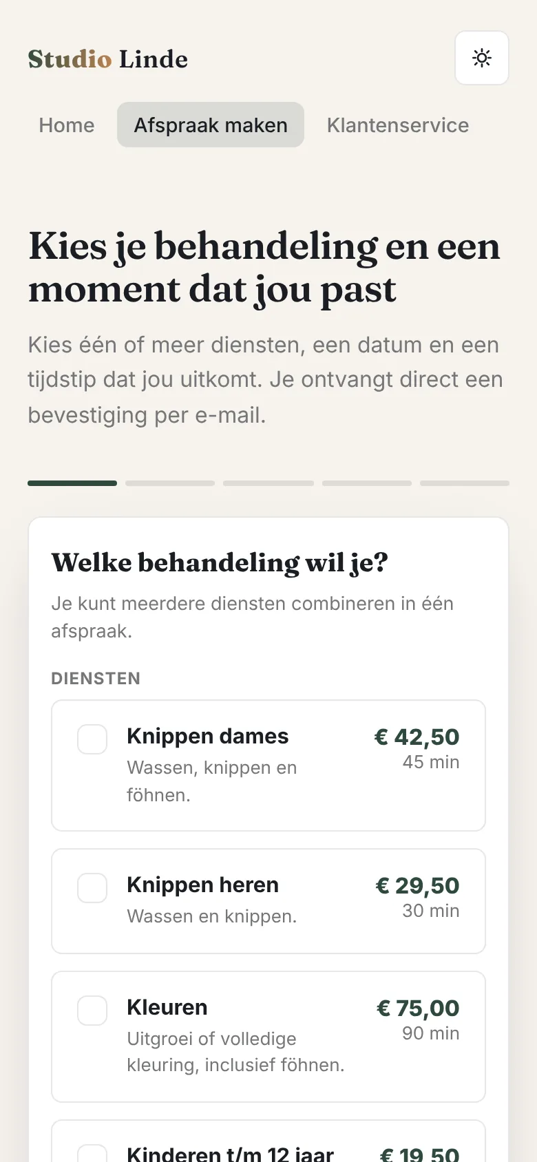 Boekpagina op een telefoon